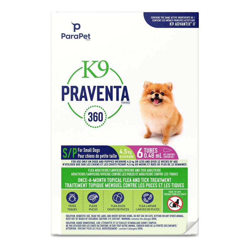 K9 Praventa 360 Flea & Tick Treatment - Small Dogs up to 4.5 kg