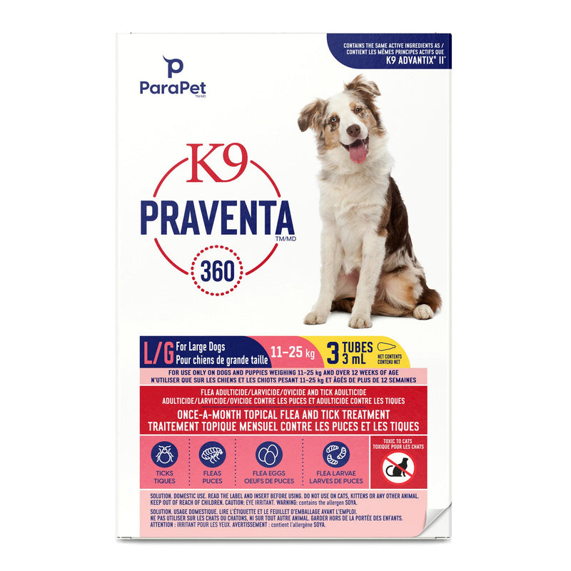 K9 Praventa 360 Flea & Tick Treatment - Large Dogs 11 kg to 25 kg