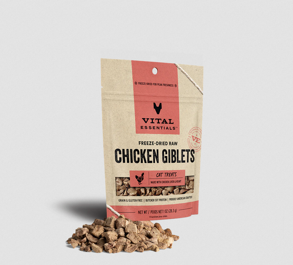 Vital Essentials Freeze-Dried Raw Chicken Giblets for Cats 28.3g