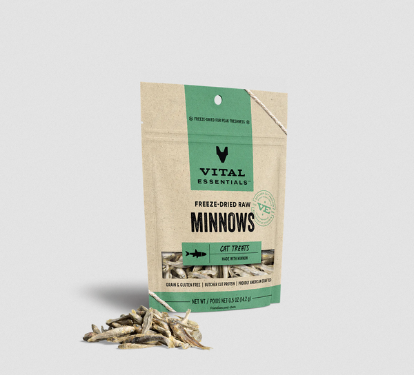 Vital Essentials Freeze-Dried Raw Minnow Treats for Cats 25.5g