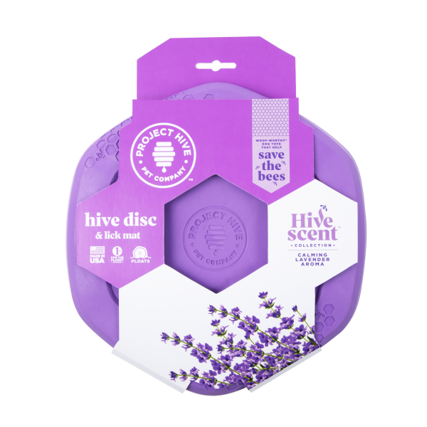 Project Hive Disc & Lick Mat - Calming Lavender
