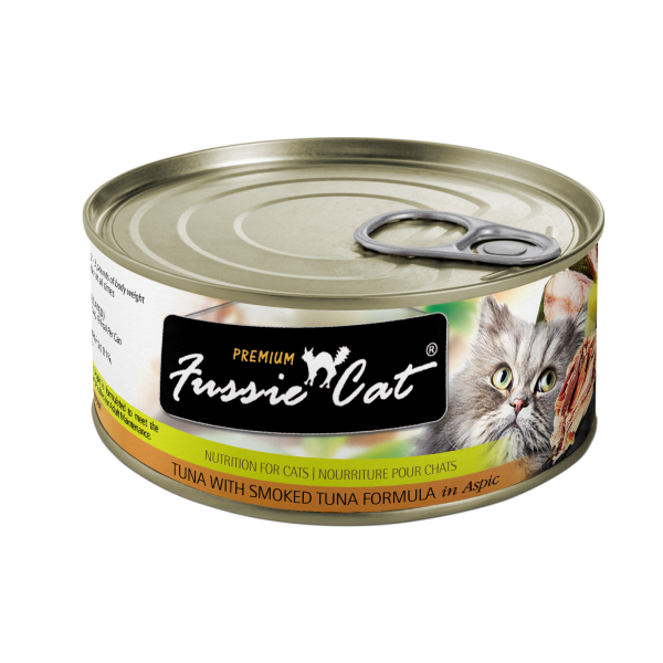 Fussie Cat Premium Tuna w/Smoked Tuna in Aspic 80g