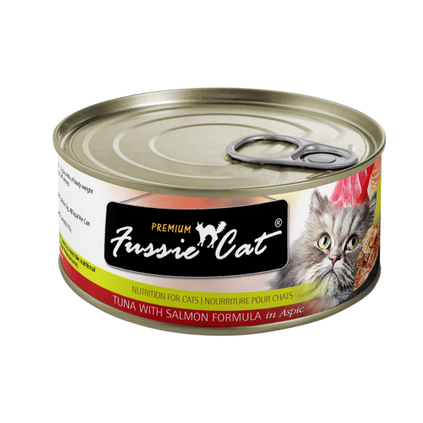 Fussie Cat Premium Tuna w/Salmon in Aspic 80g