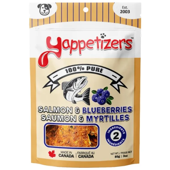 Yappetizers Dehydrated Treat - Salmon & Blueberries