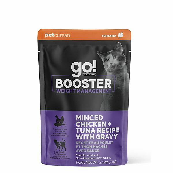 Go! Booster Cat Weight Management Minced Chicken + Tuna w/gravy 71g