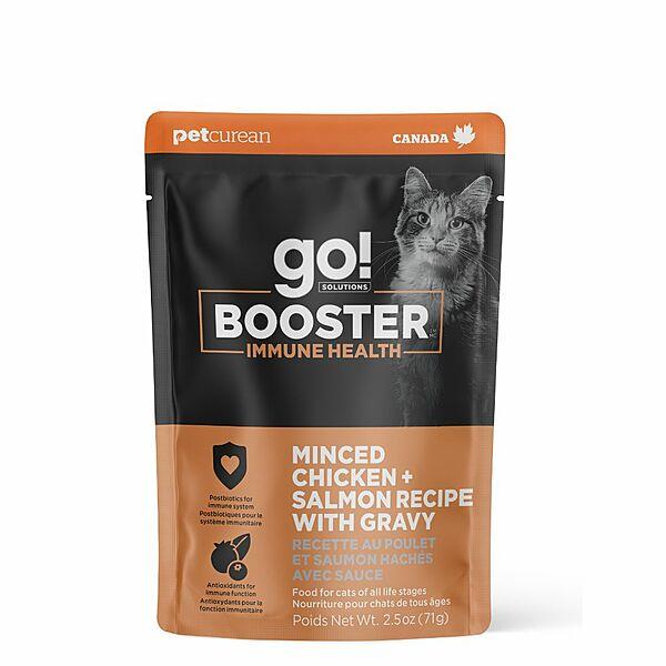 Go! Booster Cat Immune Health Minced Chicken + Salmon w/Gravy 71g