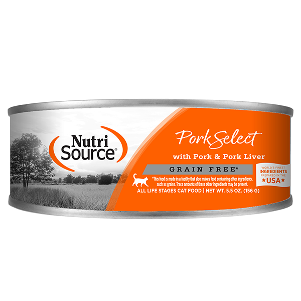 NutriSource GF Pork Select Canned Cat Food 156g