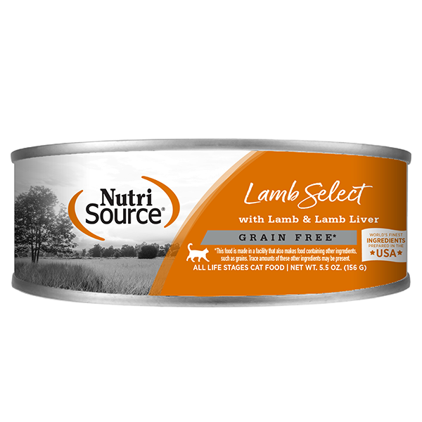 NutriSource GF Lamb Select Canned Cat Food 156g