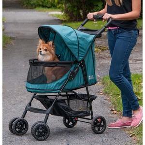 Pet Gear Happy Trails No-Zip Pet Stroller - Emerald Green - Pisces Pet Emporium