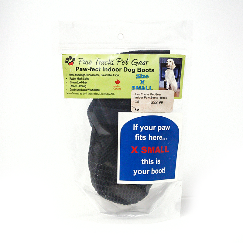 Paw Tracks Pet Paw-fect Indoor Boot Black - Available in Multiple Sizes - Pisces Pet Emporium