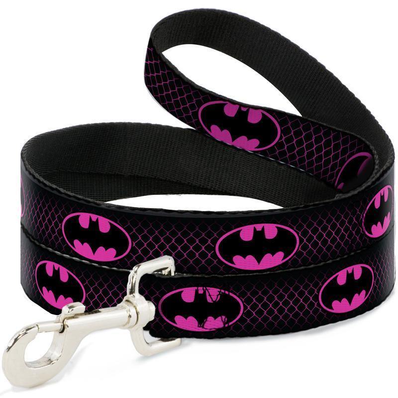 Buckle-Down Batman Shield Pink - Collar/Leash - Pisces Pet Emporium