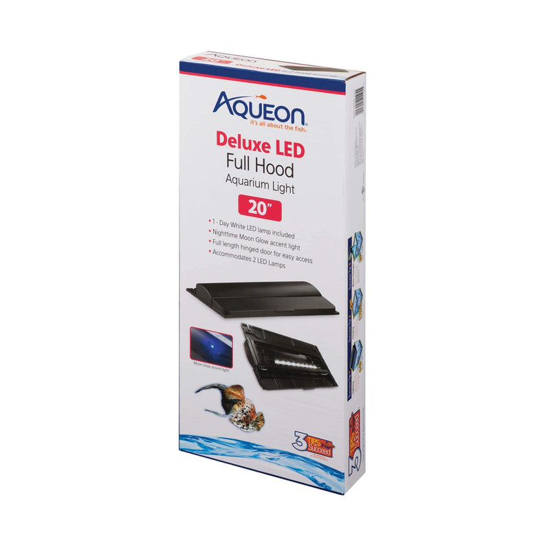 Aqueon Deluxe LED Full Hood - Black - Pisces Pet Emporium