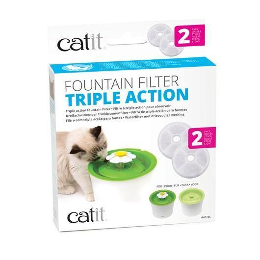 Catit Triple Action Fountain Filter - 2 pack - Pisces Pet Emporium