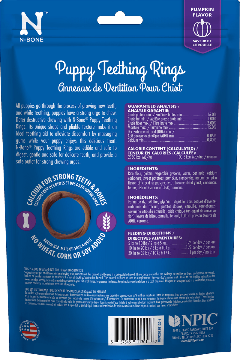 N-Bone Puppy Teething Ring 6-Pack - Pumpkin - Pisces Pet Emporium