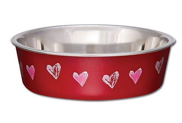 Loving Pets Bella Bowl - Red Hearts - Pisces Pet Emporium