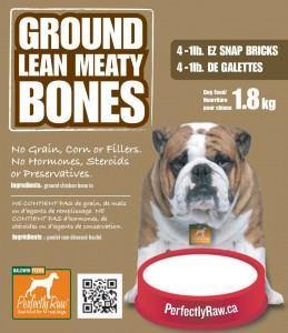 Perfectly Raw Ground Lean Meaty Bones - 4x1lb EZ Snap Bricks - Pisces Pet Emporium