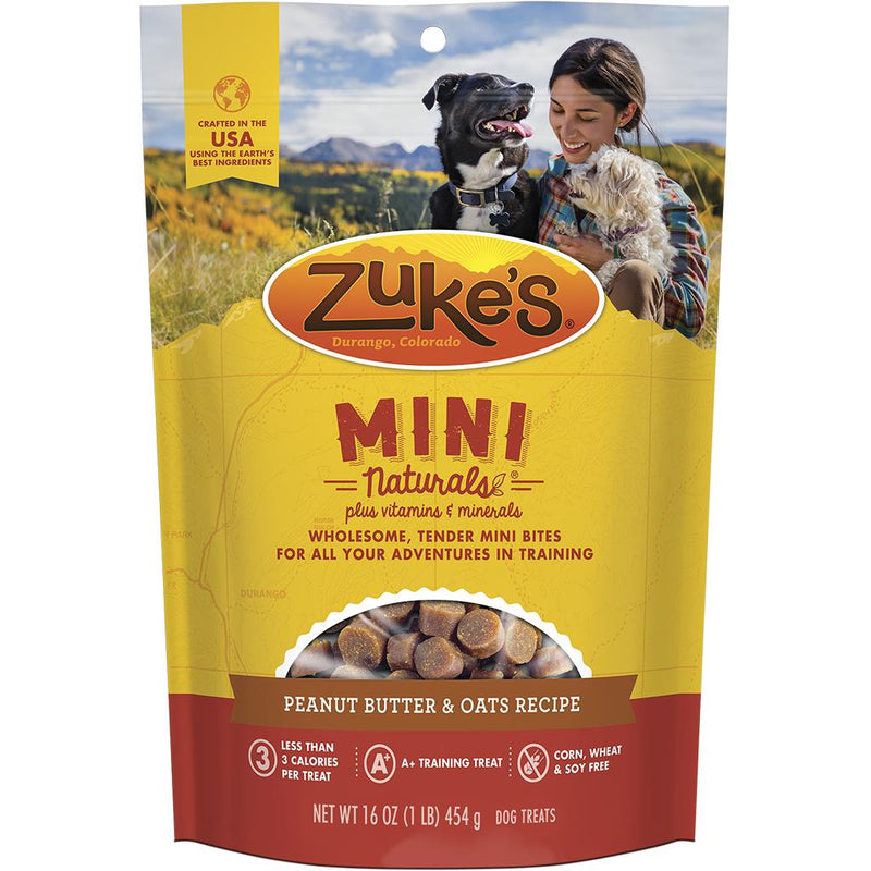 Zukes Mini Naturals Peanut Butter & Oats- 16OZ