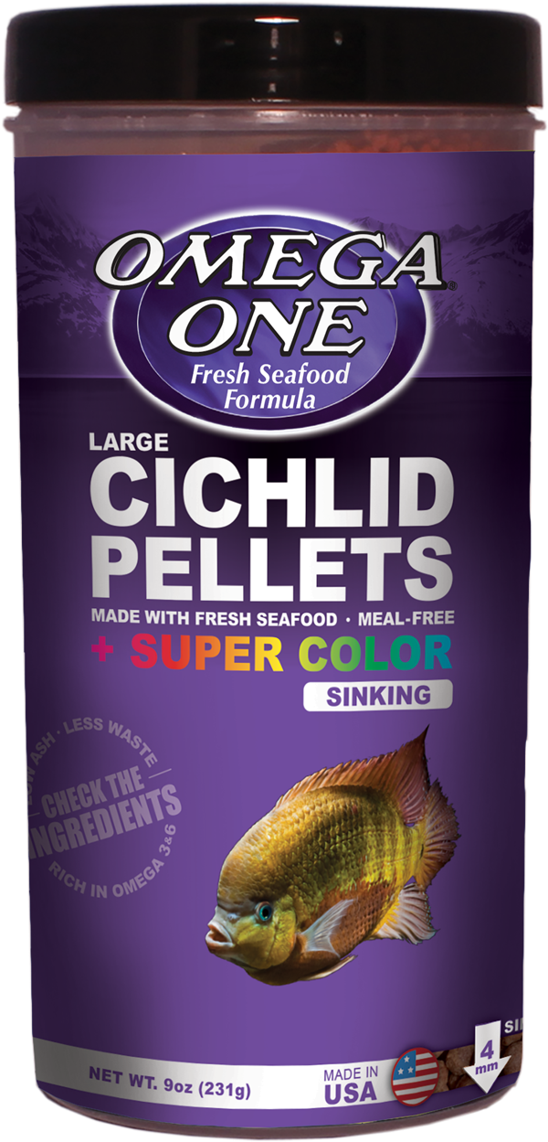 Omega One Cichlid Super Color Large Sinking Pellets 567g - Pisces Pet Emporium