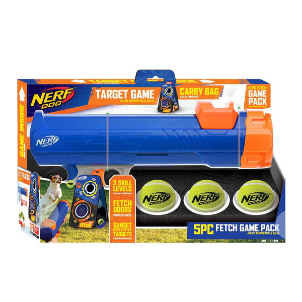 Nerf Tennis Ball Blaster w/ Target Game & 3 Balls - Pisces Pet Emporium