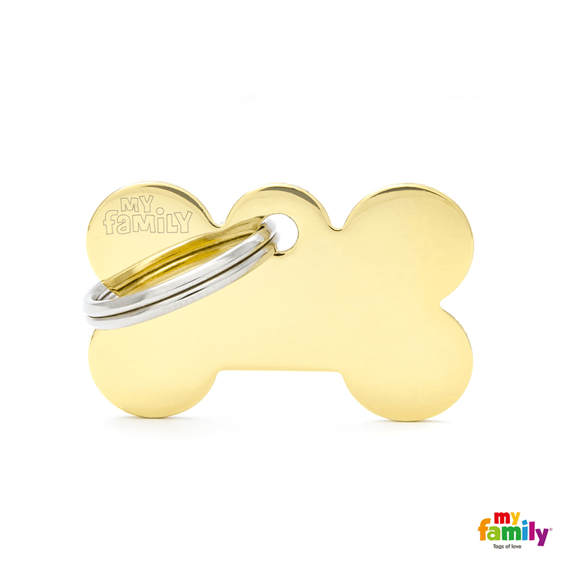 Gold bone dog outlet tag