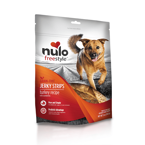 Nulo Freestyle Turkey Jerky Strips with Cranberries - 142 g - Pisces Pet Emporium