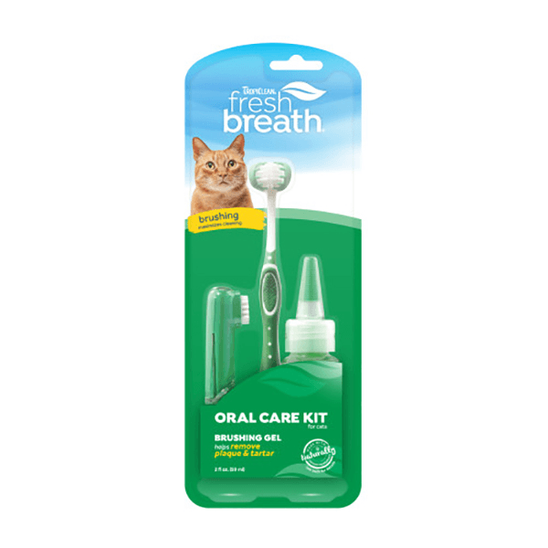 TropiClean Fresh Breath Oral Brushing Kit for Cats - 2oz - Pisces Pet Emporium
