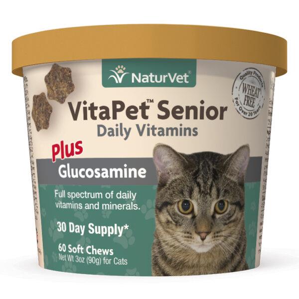 NaturVet VitaPet Daily Vitamins - Senior Cat Soft Chews 90g - Pisces Pet Emporium