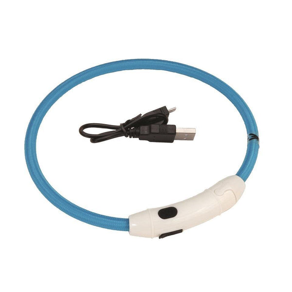 Coastal USB Light-Up Neck Ring - Blue 16" - Pisces Pet Emporium