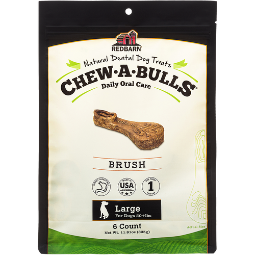 Redbarn Chew-A-Bulls Brush Dental Chew Dog | Pisces