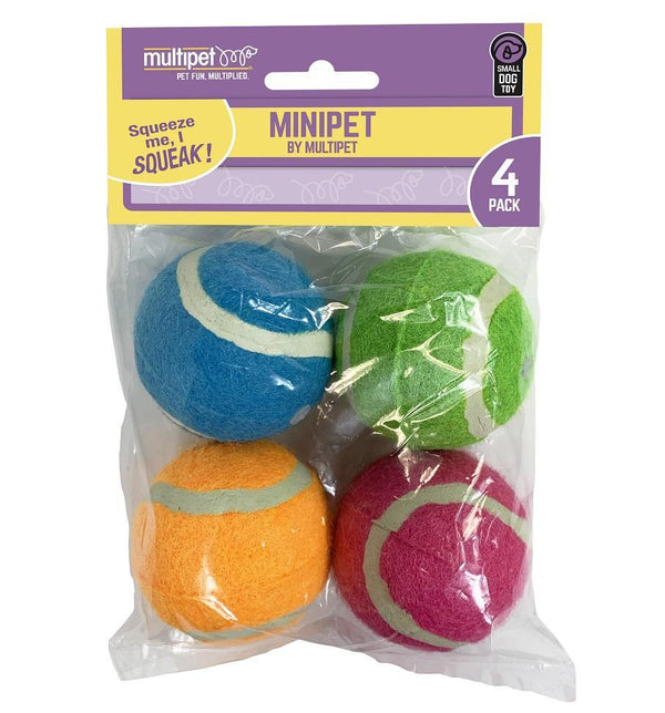 MultiPet Minipet Tennis Balls - 4-Pack - Pisces Pet Emporium