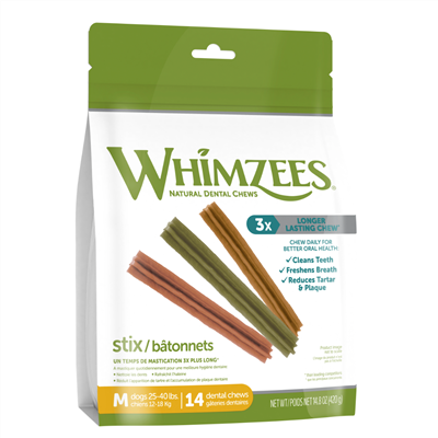 Whimzees Stix - Medium Dental Treats Chew | Pisces