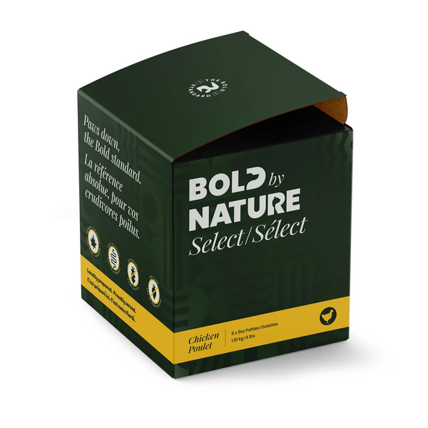 Bold by Nature Raw Patty for Dogs Select Chicken Pisces