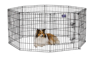 Midwest Black Exercise Pen w/Door - 24x30in - Pisces Pet Emporium