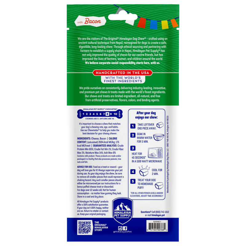 The Original Himalayan Dog Chew with Bacon Medium 65g