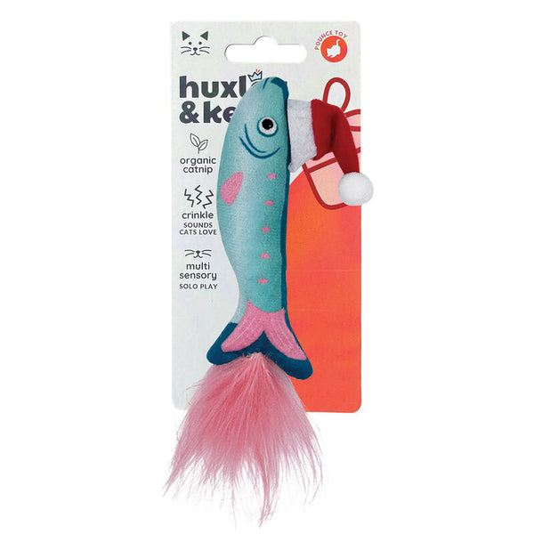 Huxley & Kent Merry Fishmas Sardine Plush Cat Toy