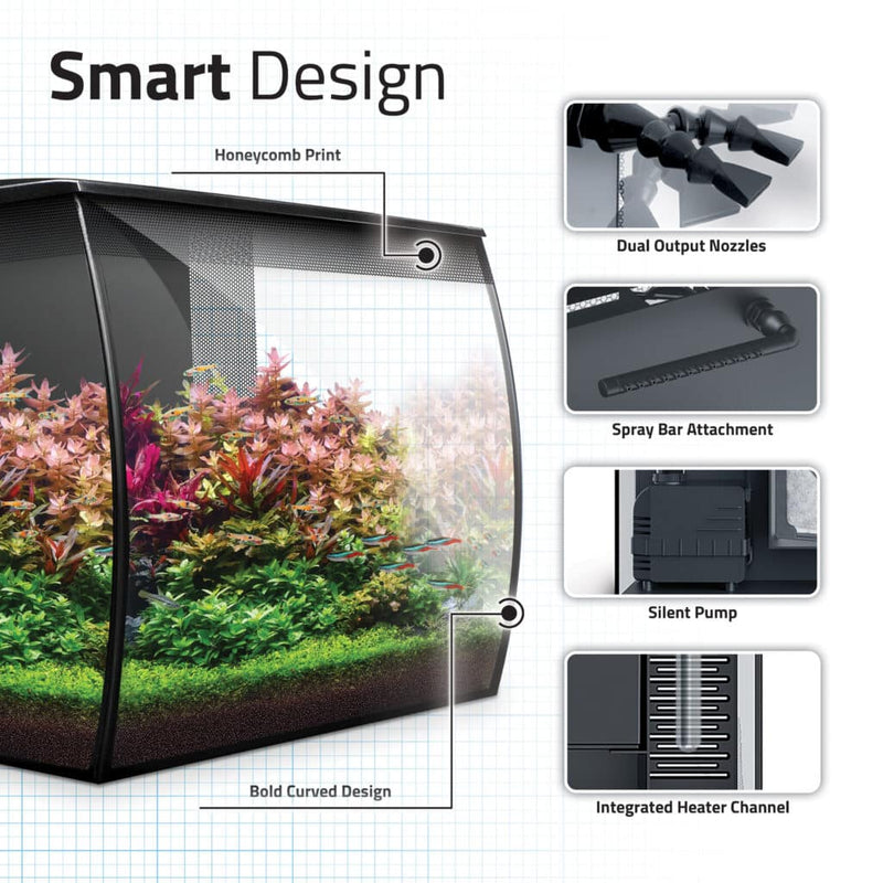 Fluval Flex 2.0 Aquarium Kit Black