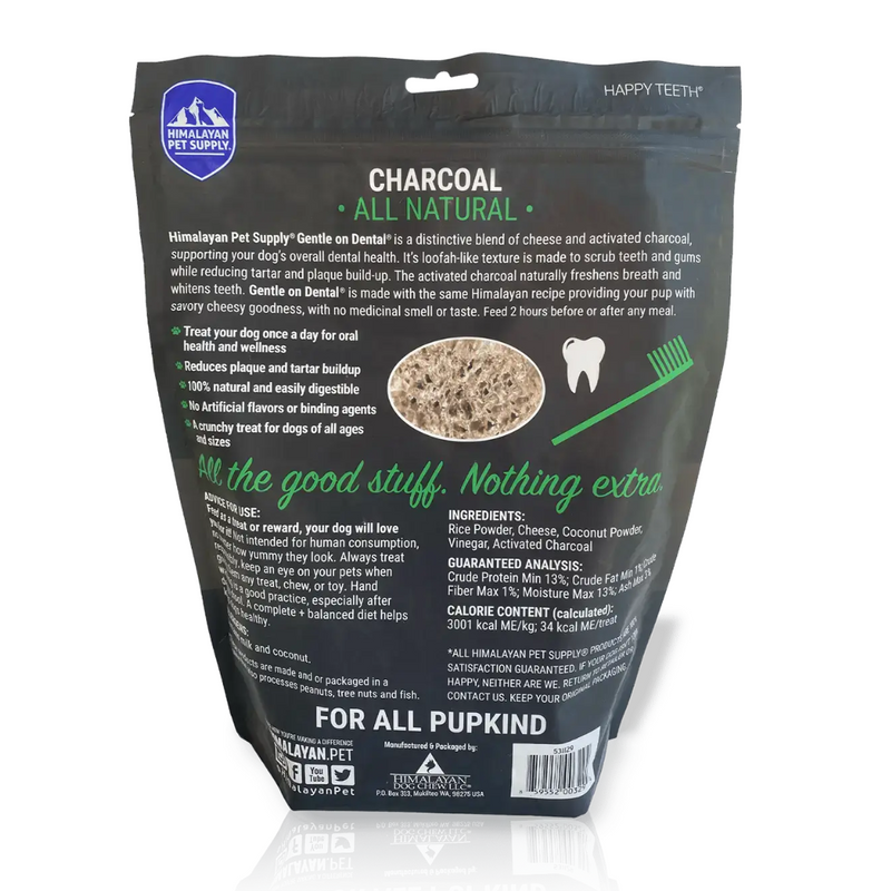 Himalayan Pet Supply Happy Teeth Daily Dental Dog Treats with Charcoal 340g