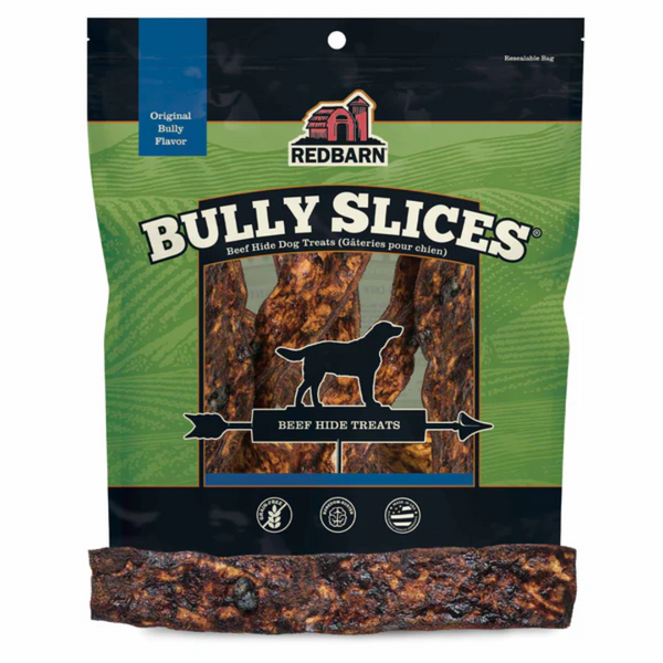 Redbarn Bully Slices Original Bully Flavor Beef Hide Dog Treats 255g