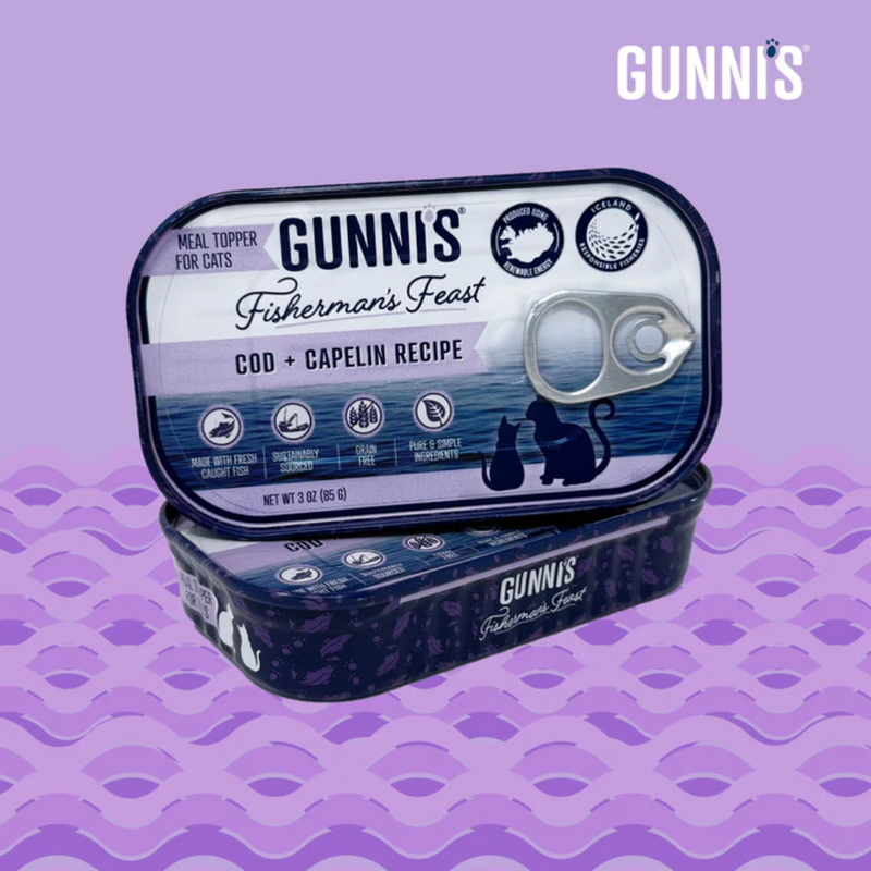 Gunni's Cod & Capelin Recipe Food Topper for Cats 85g