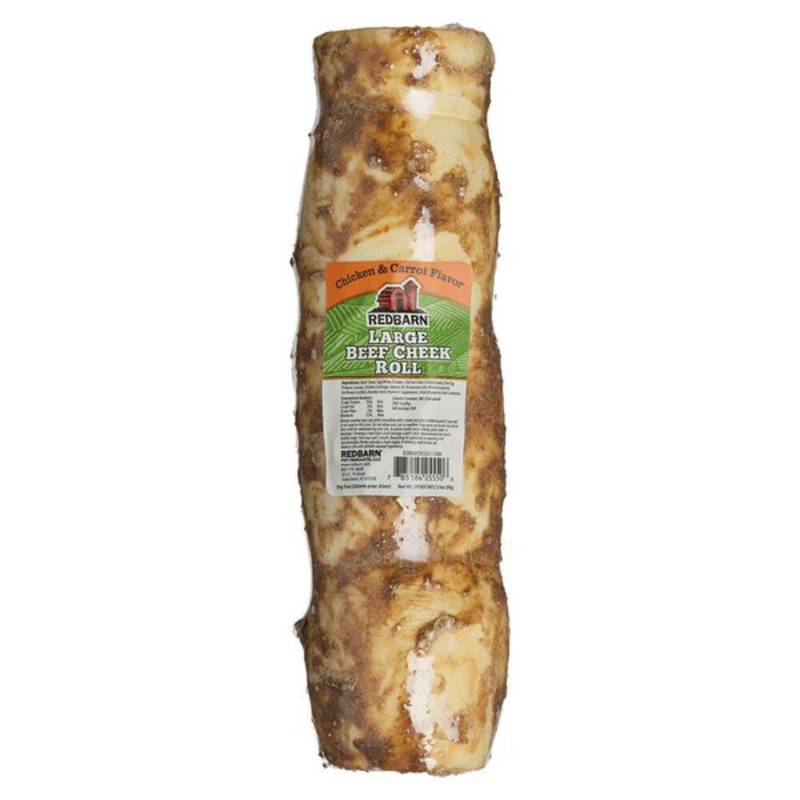 Redbarn Glazed Beef Cheek Roll Chicken & Carrot Flavor Dog Treat