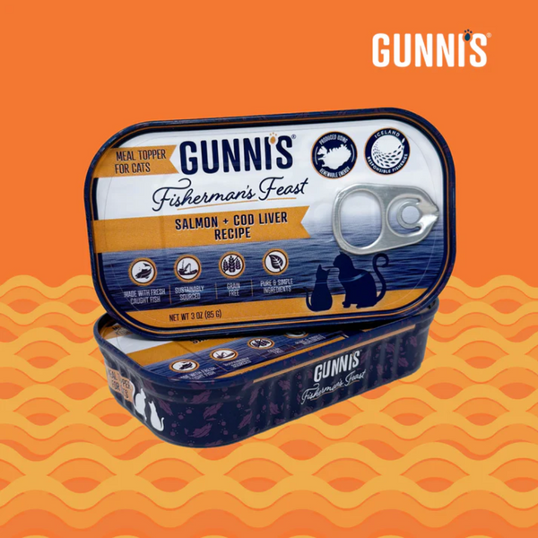 Gunni's Salmon & Cod Liver Recipe Food Topper for Cats 85g