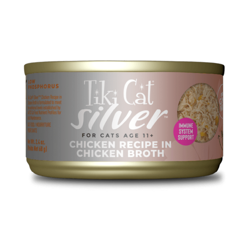Tiki Cat Silver Chicken Recipe in Chicken Broth Wet Cat Food 68g