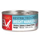 Evanger's EVX Restricted Diet Weight Management Chicken, Salmon, & Sweet Potato Wet Cat Food 155g