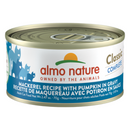 Almo Nature Classic Complete Mackerel Recipe with Pumpkin in Gravy Wet Cat Food 70g