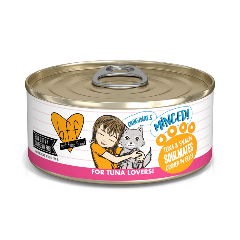 Weruva BFF Minced Tuna & Salmon Soulmates Wet Cat Food 156g