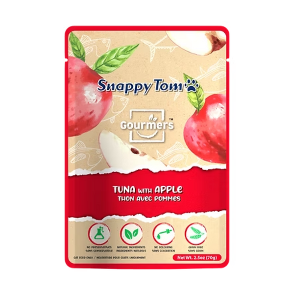 Snappy Tom Gourmers Tuna with Apple Cat Food Topper 70g