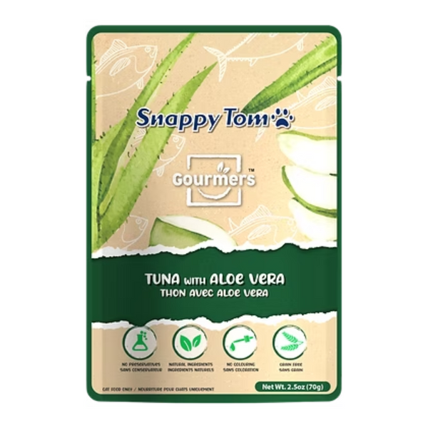Snappy Tom Gourmers Tuna with Aloe Vera Cat Food Topper 70g