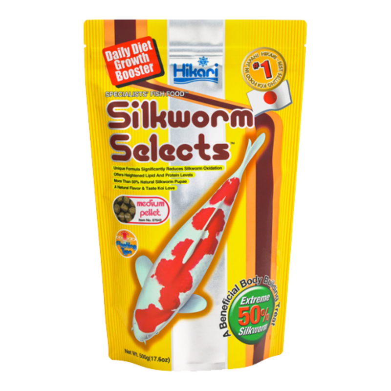 Hikari Silkworm Selects Medium Pellet Fish Food 500g