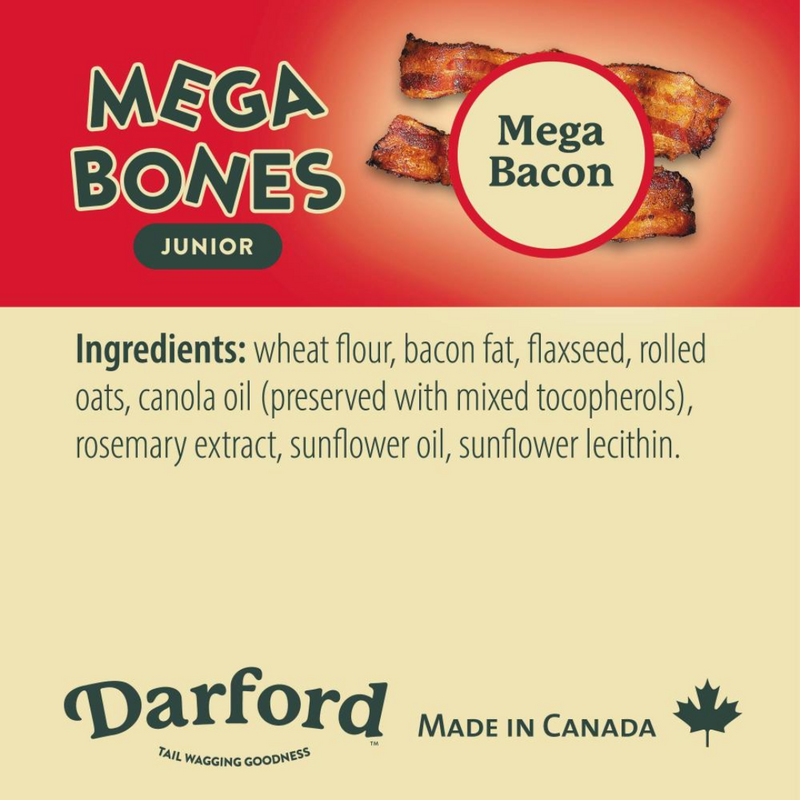 Darford Mega Bones Junior Bacon Dog Treat 100g