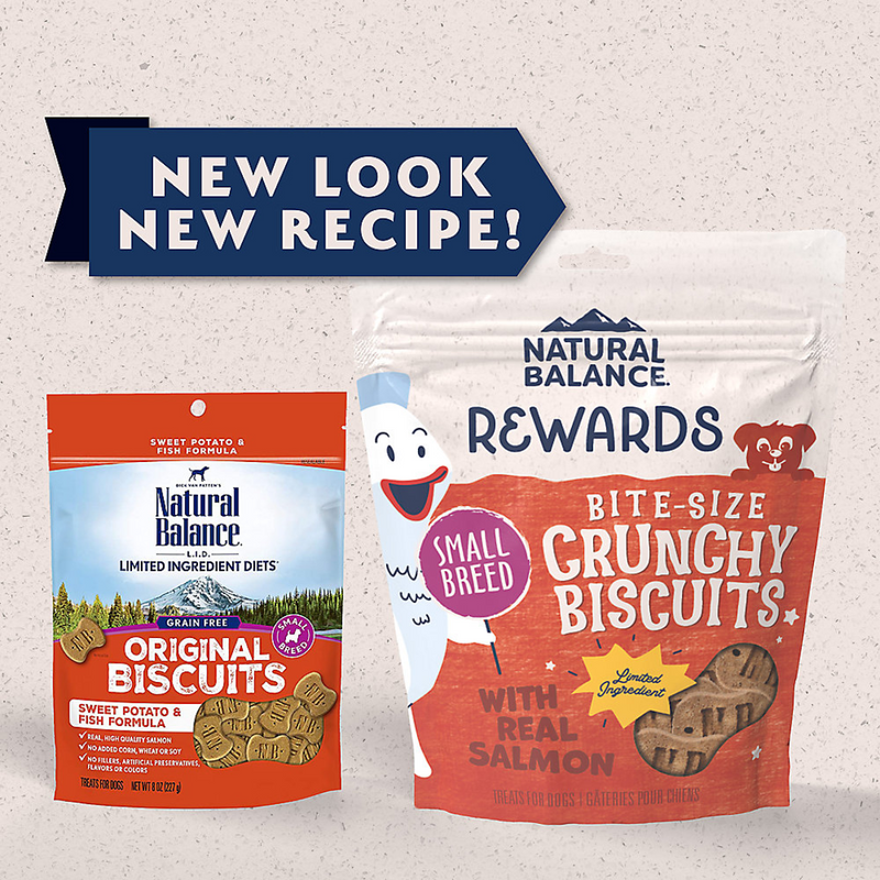 Natural Balance Rewards Bite-Size Crunchy Biscuits with Real Salmon - Small Breed 8oz